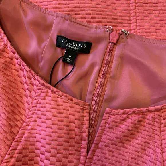 NWT Talbots Textured Silk Blend Sleeveless Dress 8 - Picture 4 of 10